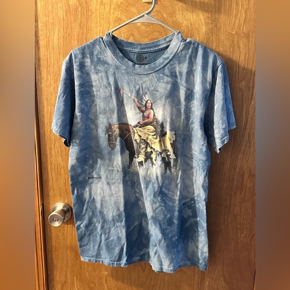 The Mountain Native American Indian On Horse The Dye Size M - Picture 1 of 4